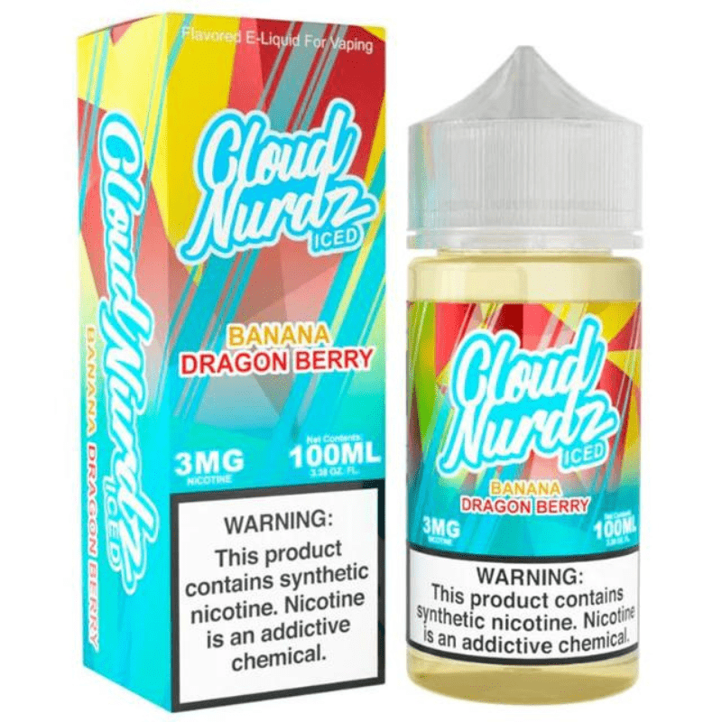 Cloud Nurdz Juice Cloud Nurdz Synthetic Iced Banana Dragon Berry Vape Juice 100ml