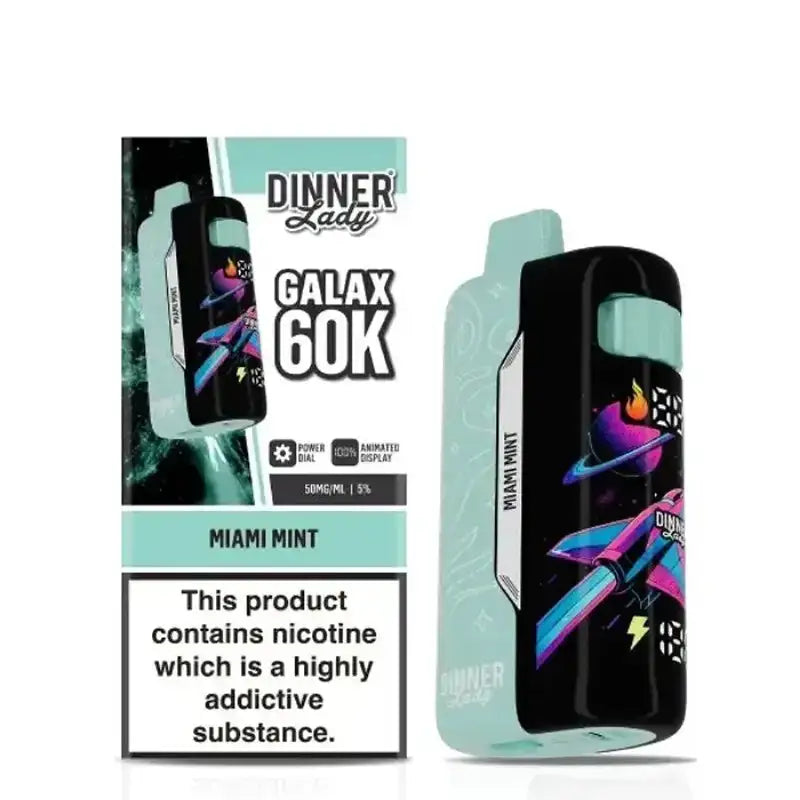 Dinner Lady Disposable Vape Miami Mint Dinner Lady 60K Disposable Vape (5%, 60000 Puffs)