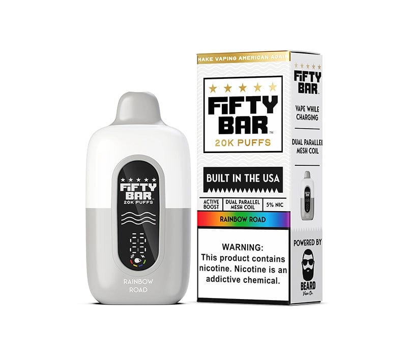Fifty Bar Disposable Vape Rainbow Road Fifty Bar 20K Disposable Vape (5%, 20000 Puffs)