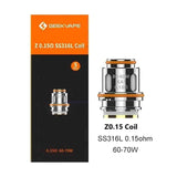 GeekVape Coils 0.15ohm SS316L Geekvape Z (Zeus) Mesh Replacement Coil (Pack of 5)