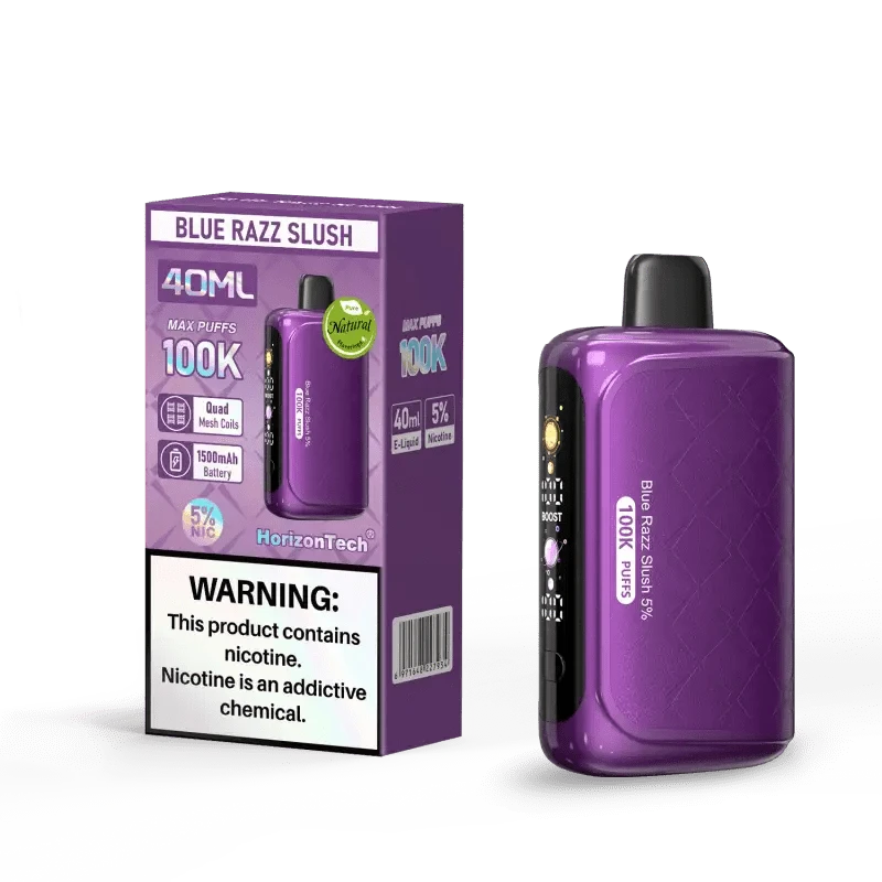 Horizon Disposable Vape Blue Razz Slush Horizon 100K Disposable Vape (5%, 100000 Puffs)