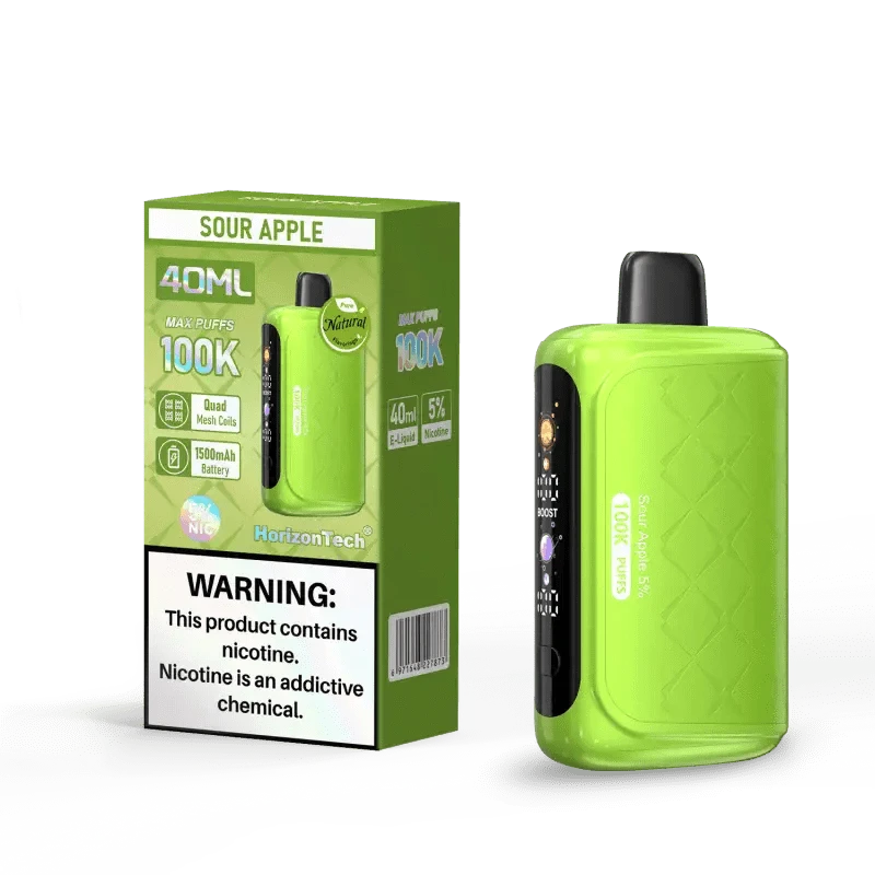 Horizon Disposable Vape Sour Apple Horizon 100K Disposable Vape (5%, 100000 Puffs)