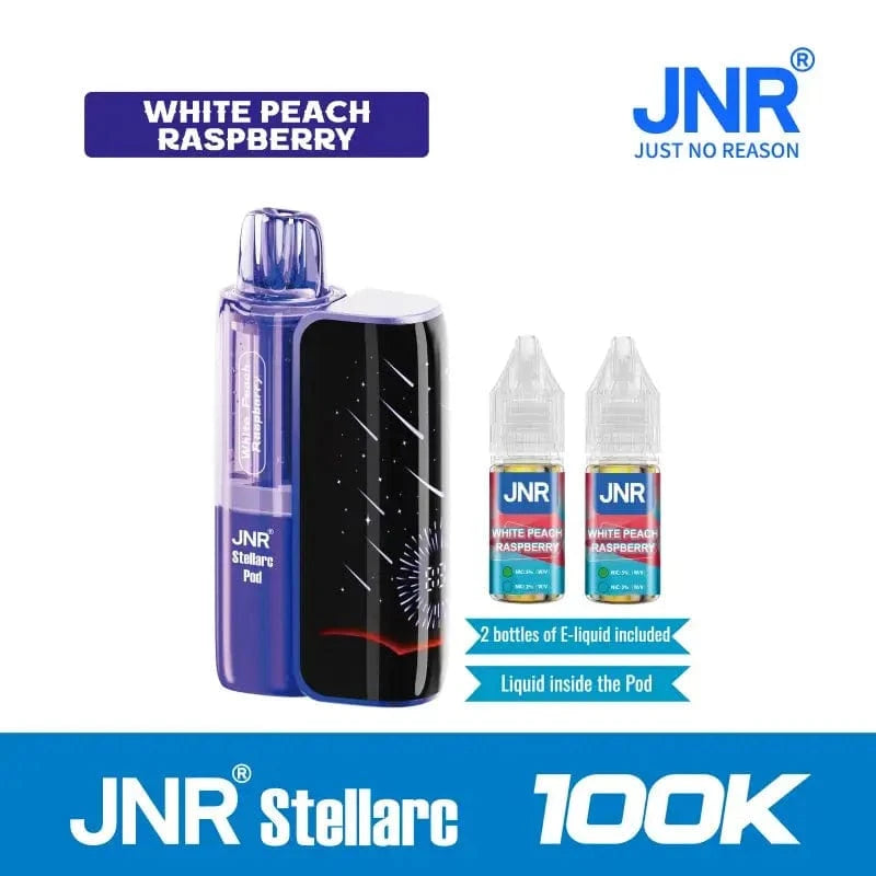 JNR Stellarc Disposable Vape White Peach Raspberry JNR Stellarc 100k Disposable Vape Kit(5%, 100000 Puffs)