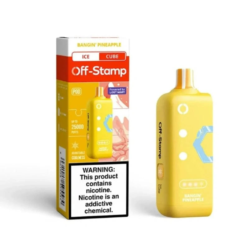 Lost Mary Disposable Vape Bangin' Pineapple Off-Stamp X-CUBE Ice 25K Disposable Pod (5%, 25000 Puffs)