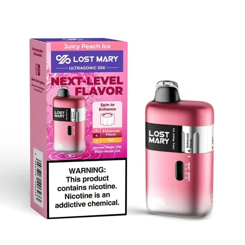 Lost Mary Disposable Vape Juicy Peach Ice Lost Mary Ultrasonic 35K Diposable Vape (5%, 35000 Puffs)