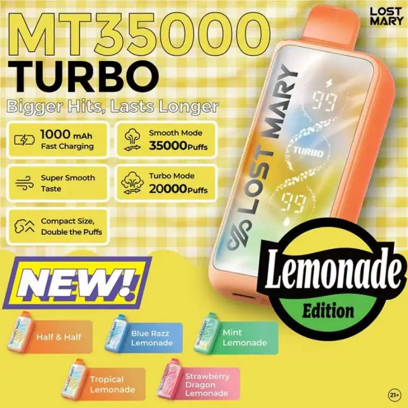 Lost Mary Disposable Vape Lost Mary MT35000 Turbo Disposable Vape (5%, 35000 Puffs)