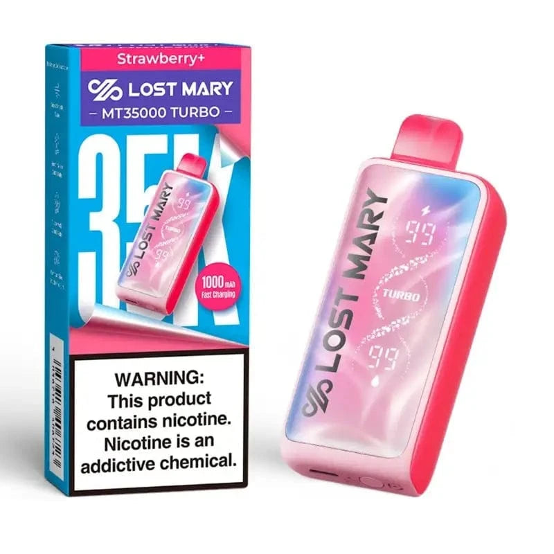 Lost Mary Disposable Vape Strawberry Lost Mary MT35000 Turbo Disposable Vape (5%, 35000 Puffs)