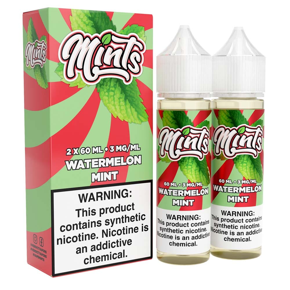 Mints Vape Co. 3mg π Mints Vape Co. Watermelon Mint 2x 60ml (120ml) Vape Juice (100% off)