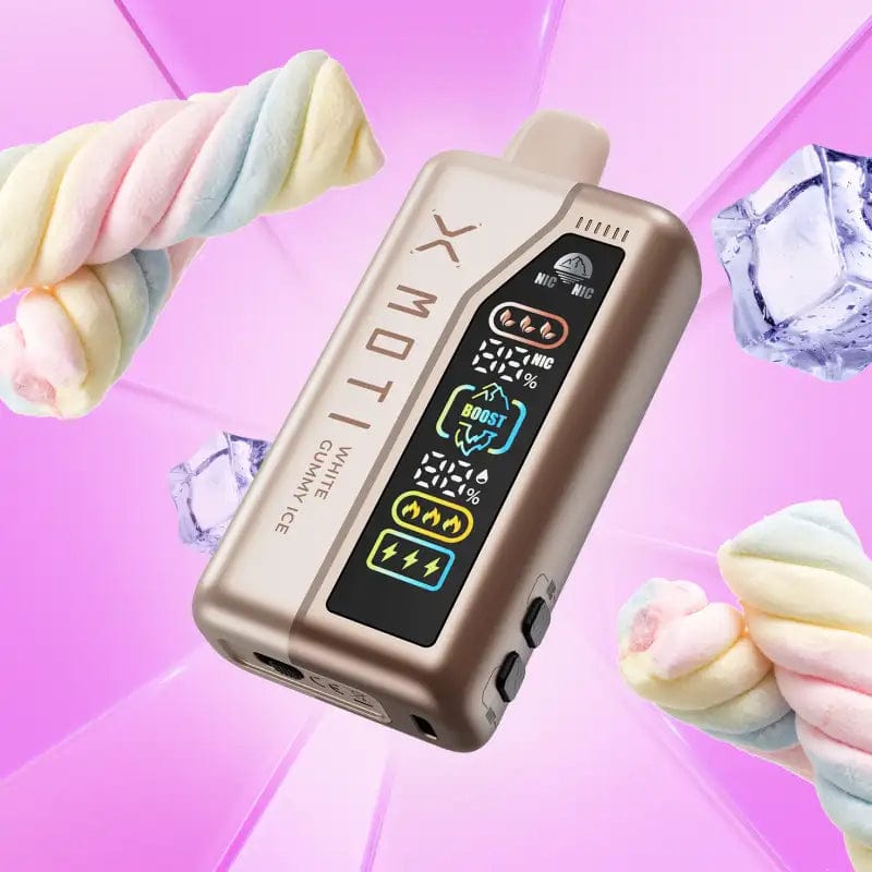 MOTI Vape Disposable Vape White Gummy Ice MOTI NICFLEX 40K Nic-Control Disposable Vape (0-6%, 40000 Puffs)