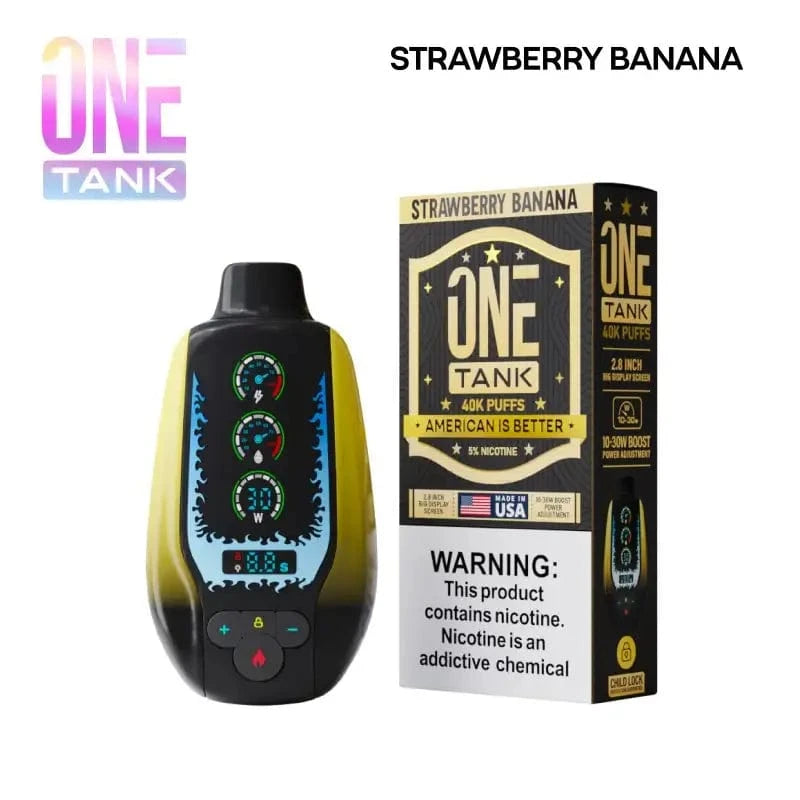 One Tank Disposable Vape Strawberry Banana One Tank 40K Disposable Vape (5%, 40000 Puffs)