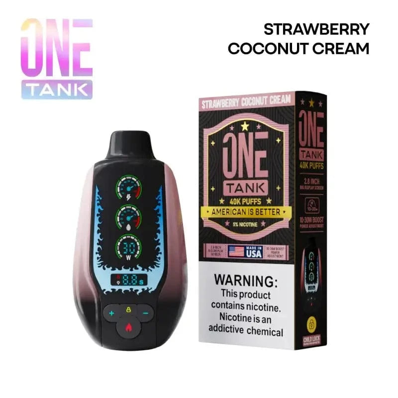 One Tank Disposable Vape Strawberry Coconut Cream One Tank 40K Disposable Vape (5%, 40000 Puffs)