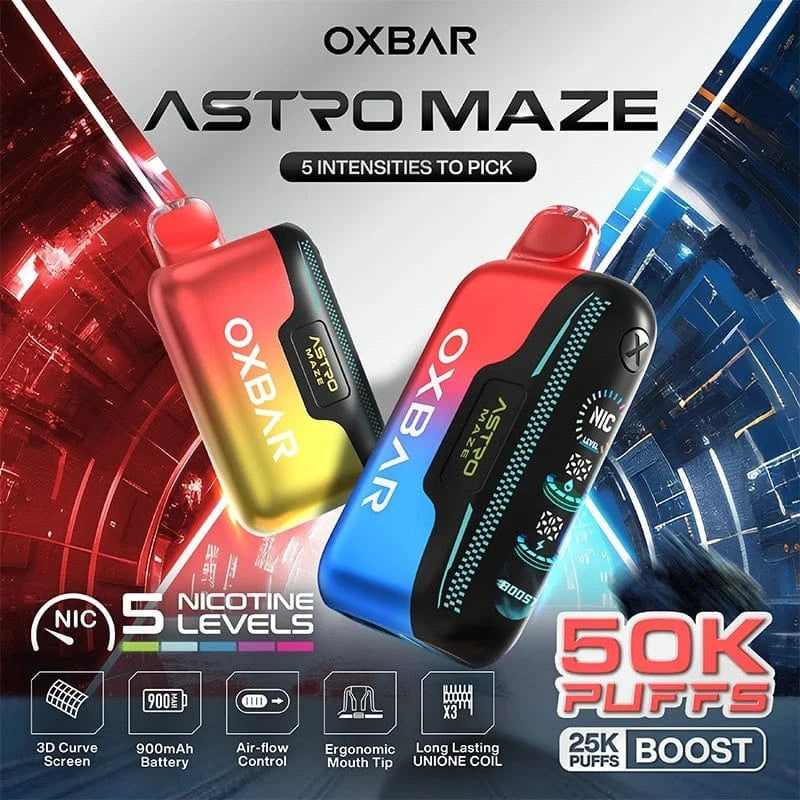 OXBAR Disposable Vape OXBAR ASTRO MAZE 50K NIC Control Disposable Vape (5%, 50000 Puffs)