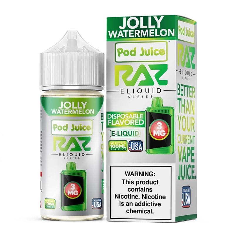 Pod Juice Juice 3mg Pod Juice x RAZ Jolly Watermelon Synthetic Vape Juice 100ml