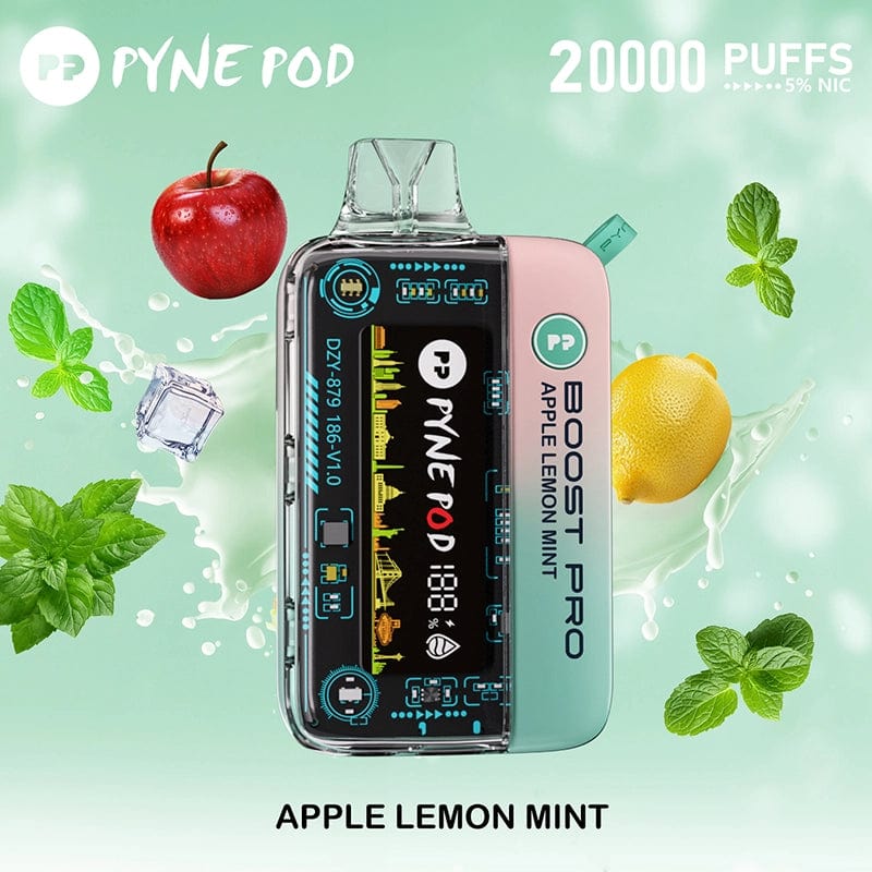 Pyne Pod Disposable Vape Apple Lemon Mint Pyne Pod Boost Pro Disposable Vape (5%, 20000 Puffs)