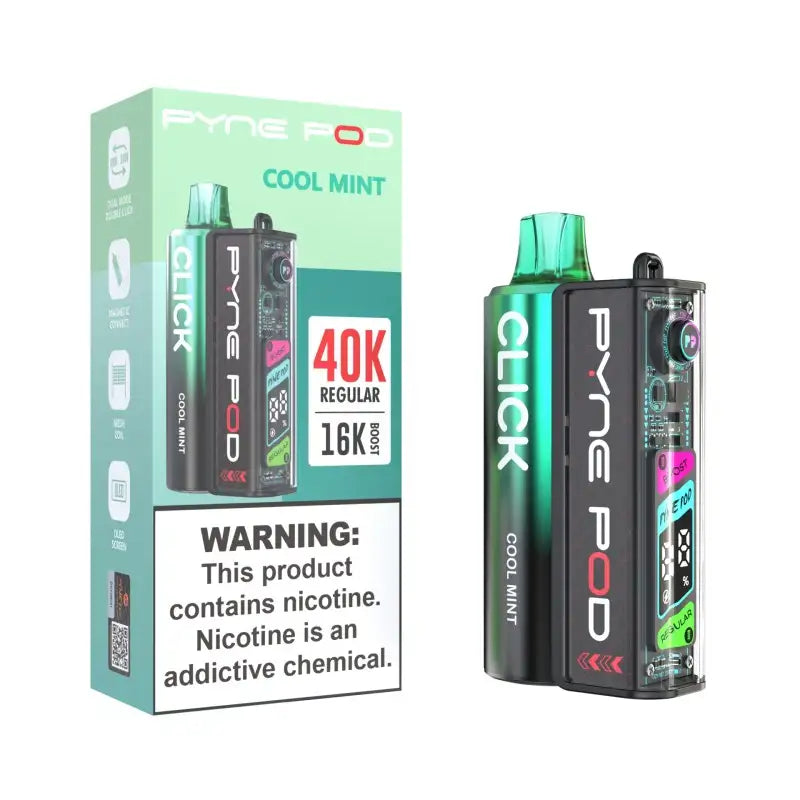 Pyne Pod Disposable Vape Cool Mint Pyne Pod Click 40K Disposable Vape Kit (5%, 40000 Puffs)