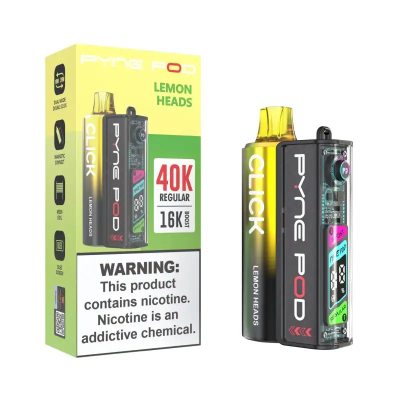 Pyne Pod Disposable Vape Lemon Heads Pyne Pod Click 40K Disposable Vape Kit (5%, 40000 Puffs)