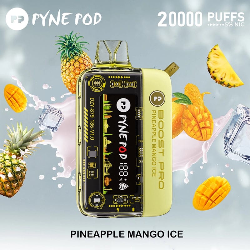 Pyne Pod Disposable Vape Pineapple Mango Ice Pyne Pod Boost Pro Disposable Vape  (5%, 20000 Puffs)