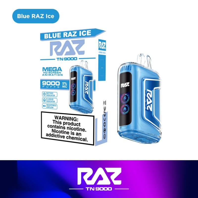 RAZ Disposable Vape Blue Razz Ice RAZ 2 TN9000 Disposable Vape (5%, 9000 Puffs)