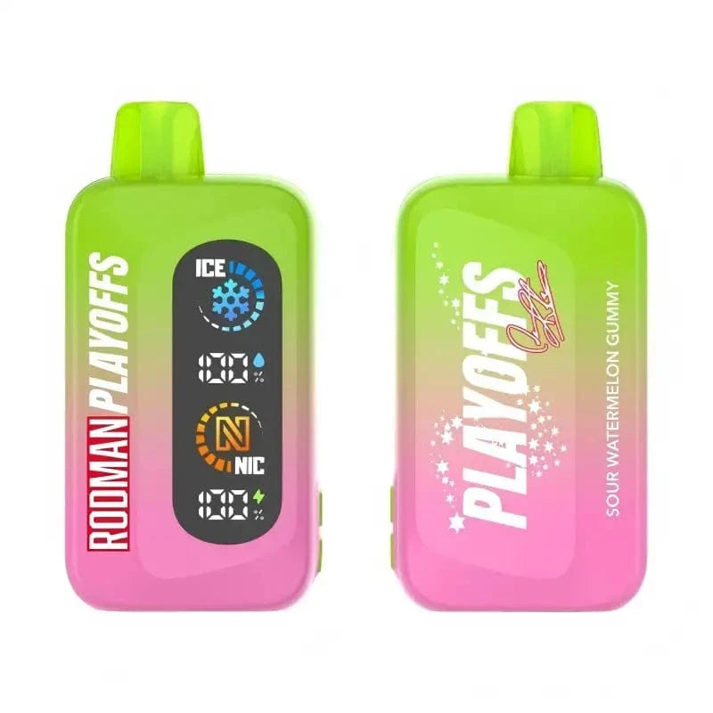 Rodman Disposable Vape Sour Watermelon Gummy Rodman Playoffs 50K Ice-Nic Control Disposable Vape (5%, 50000 Puffs)