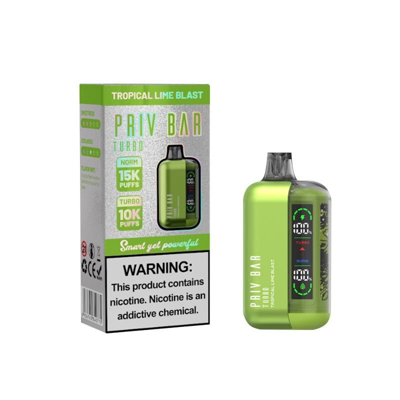 SMOK Disposable Vape Tropical Lime Blast SMOK PRIV Bar Turbo Disposable Vape (5%, 15000 Puffs)