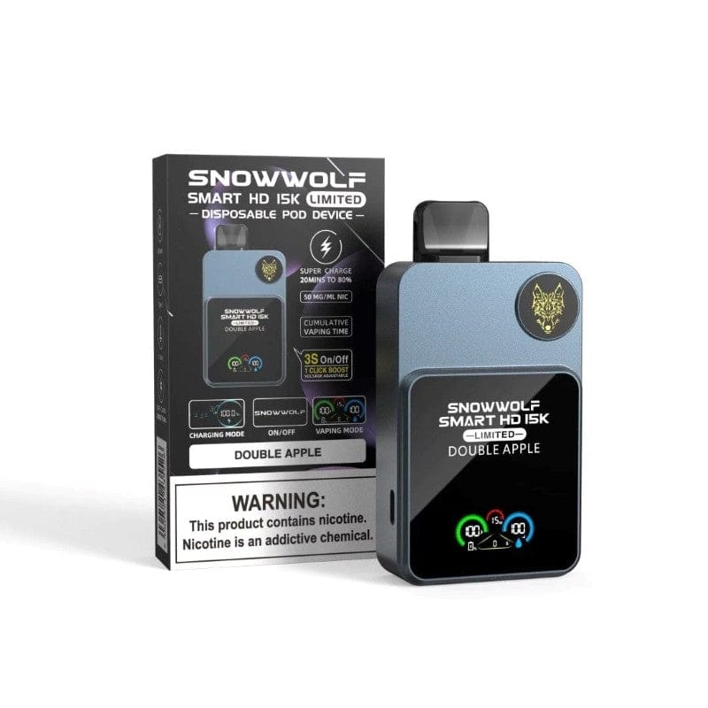 SnowWolf Double Apple SnowWolf Smart HD 15K Disposable Vape (5%, 15000 Puffs)