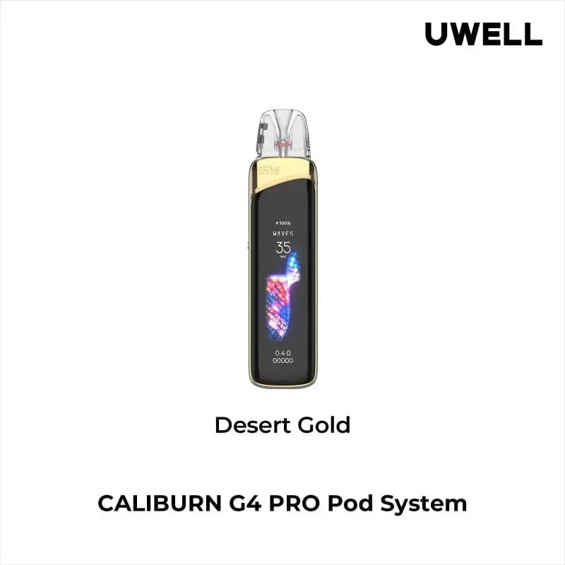 Uwell Pod System Desert Gold Uwell Caliburn G4 Pro 35W Pod Kit