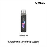 Uwell Pod System Iron Gray Uwell Caliburn G4 Pro 35W Pod Kit