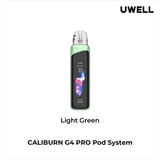 Uwell Pod System Light Green Uwell Caliburn G4 Pro 35W Pod Kit