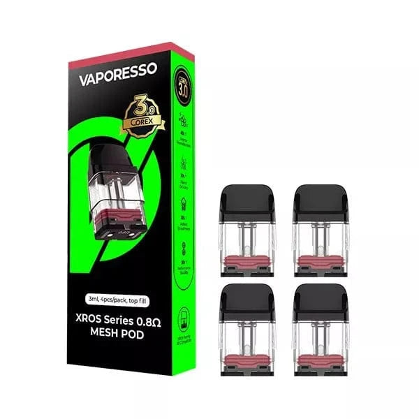 Vaporesso Pods 0.8ohm Vaporesso COREX 3.0 XROS Series MESH Pod (Pack of 4)
