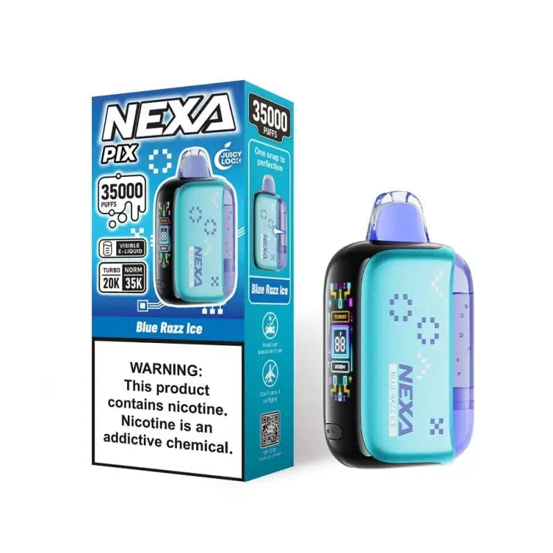 VOOPOO Disposable Vape Blue Razz Ice NEXA PIX 35K Disposable Vape (5%, 35000 Puffs)