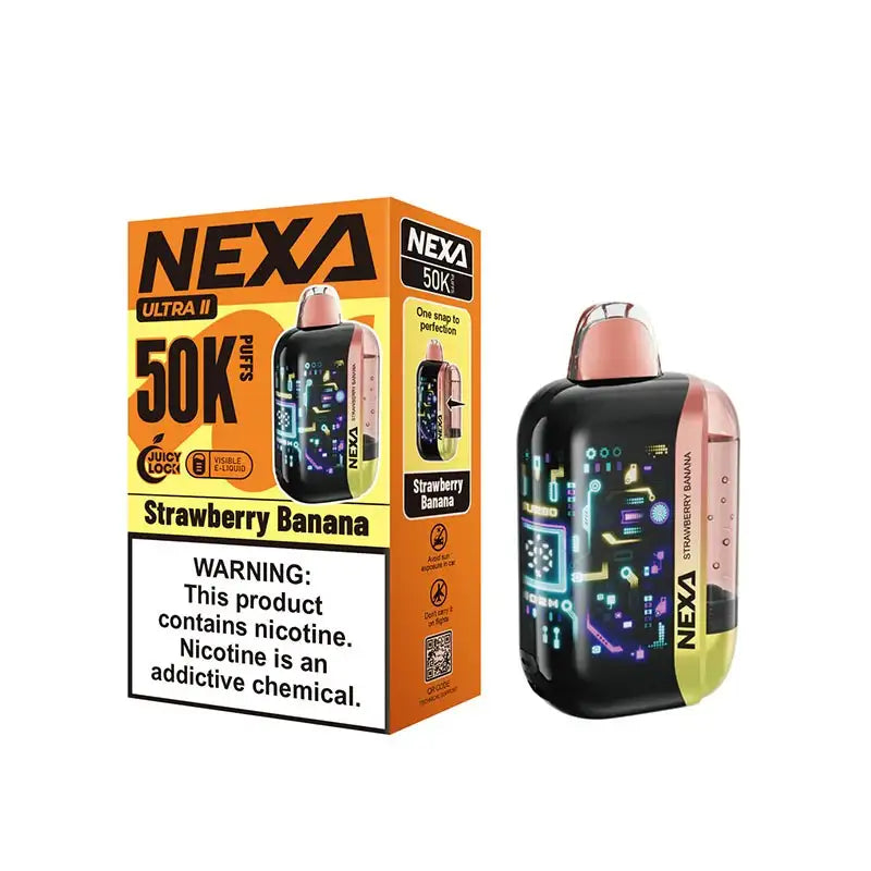 VOOPOO Disposable Vape Strawberry Banana VOOPOO NEXA Ultra II 50K Disposable Vape (5%, 50000 Puffs)