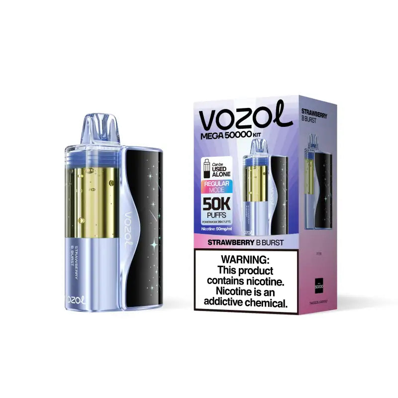 VOZOL Disposable Vape Strawberry B-Burst Vozol Mega 50K Disposable Kit (5%,50000 Puffs)