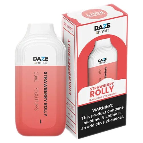 7 Daze Disposable Vape Strawberry Rolly 7 Daze Ohmlet Disposable Vape (5%, 7000 Puffs)