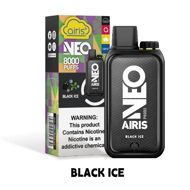 Airis Disposable Vape Black Ice Airis Neo P8000 Disposable Vape (5%, 8000 Puffs)