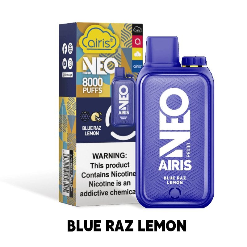 Airis Disposable Vape Blue Razz Lemon Airis Neo P8000 Disposable Vape (5%, 8000 Puffs)