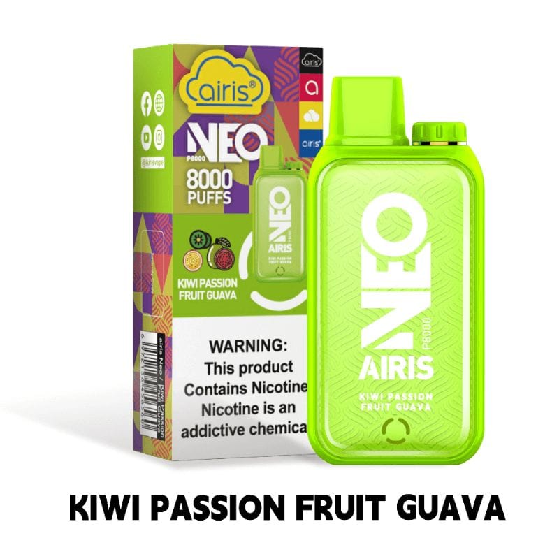 Airis Disposable Vape Kiwi Passion Fruit Guava Airis Neo P8000 Disposable Vape (5%, 8000 Puffs)
