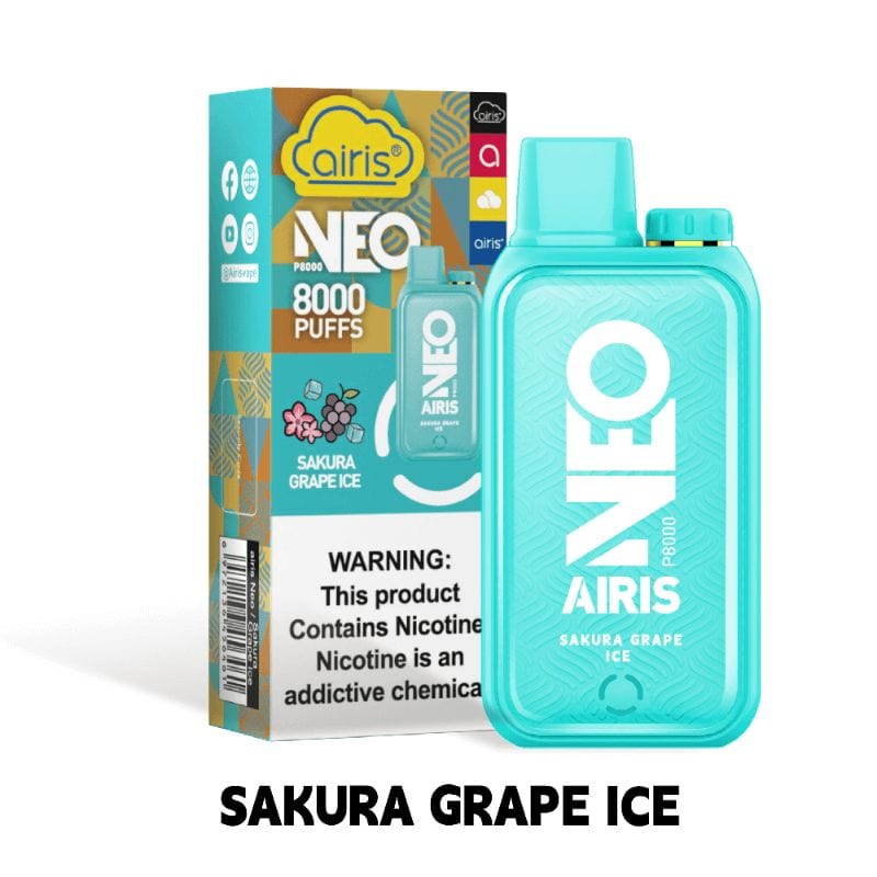 Airis Disposable Vape Sakura Grape Airis Neo P8000 Disposable Vape (5%, 8000 Puffs)