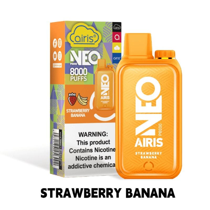 Airis Disposable Vape Strawberry Banana Airis Neo P8000 Disposable Vape (5%, 8000 Puffs)
