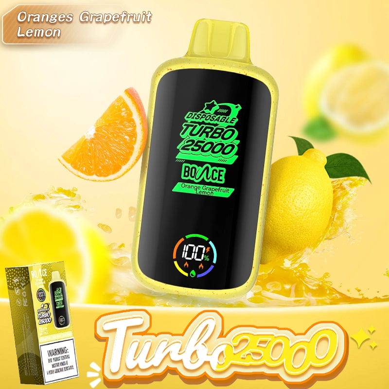 Bounce Disposable Vape Orange Grapefruit Lemon Bounce Turbo 25000 Disposable Vape (5%, 25000 Puffs)