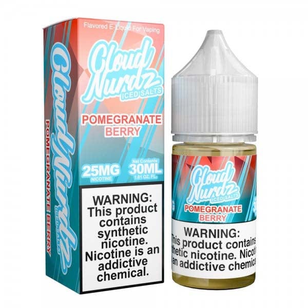 Cloud Nurdz 🎁 Cloud Nurdz Salts Iced Pomegranate Berry Nic Salt Vape Juice 30ml (100% off)