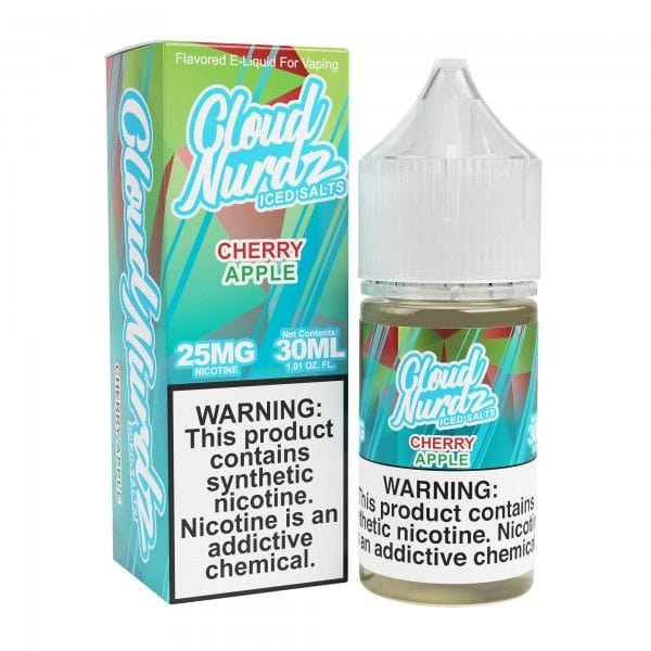Cloud Nurdz Juice Cloud Nurdz Salts Iced Cherry Apple Nic Salt Vape Juice 30ml