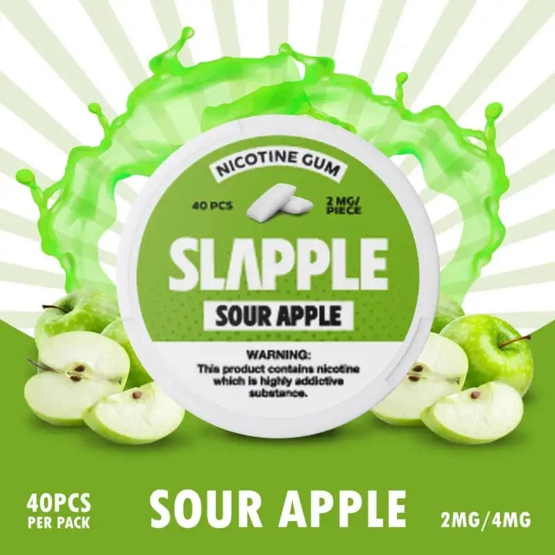 Cloud Nurdz Nicotine Pouch 2mg / Sour Apple Slapple Nicotine Gum
