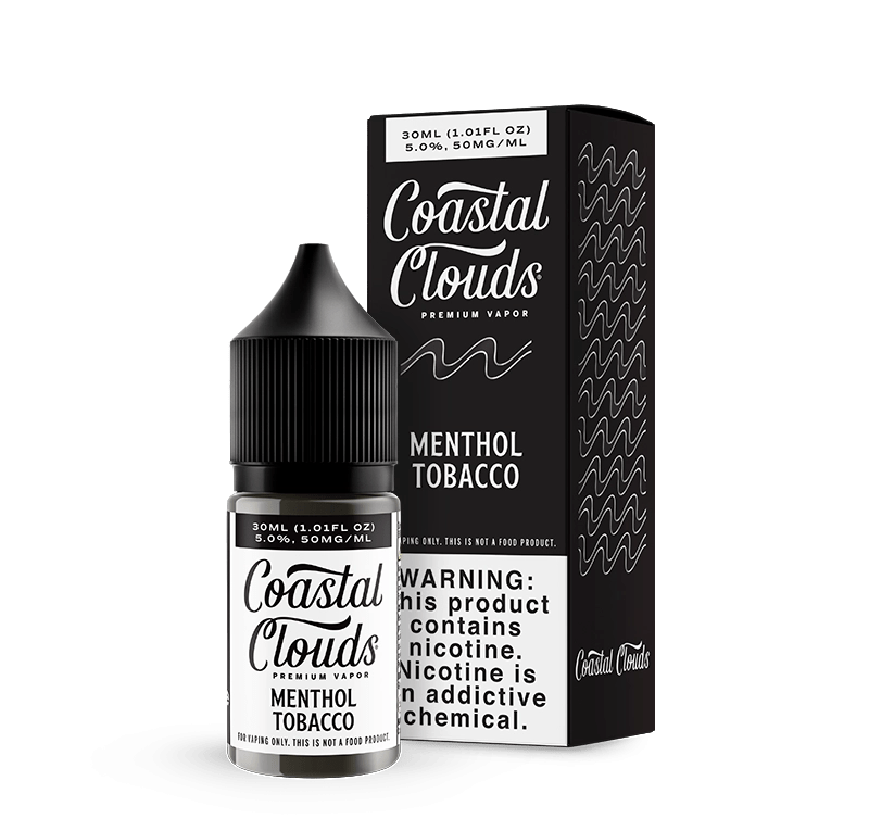 Coastal Clouds Juice 50MG Coastal Clouds Menthol Tobacco Nic Salt Vape Juice 30ml