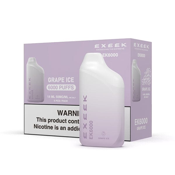 ECAP Disposable Vape Grape Ice Ecap EXEEK EK6000 Disposable Vape (5%, 6000 Puffs)