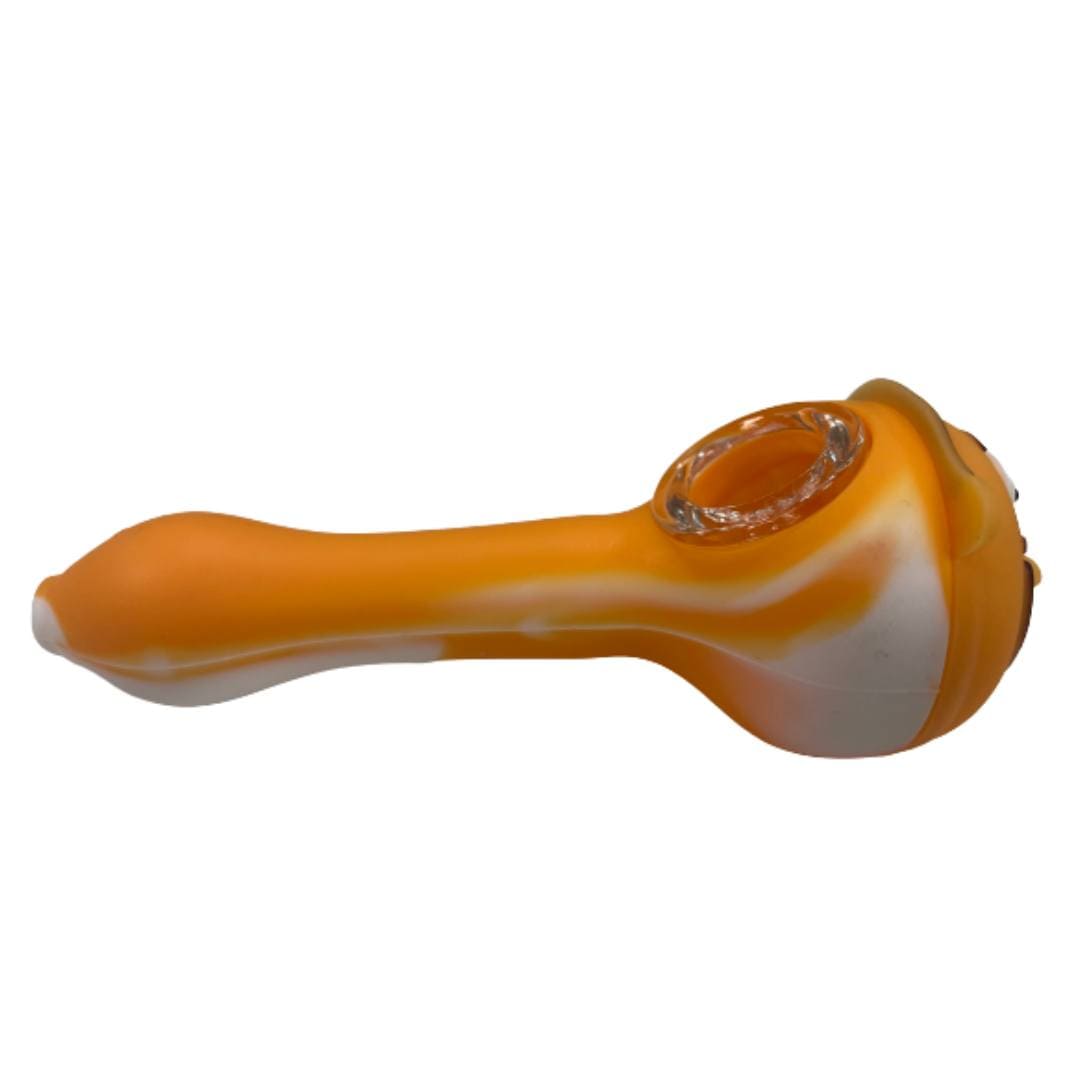 Eightvape Alternatives Rick Orange Silicone Pipe With Cartoon Face