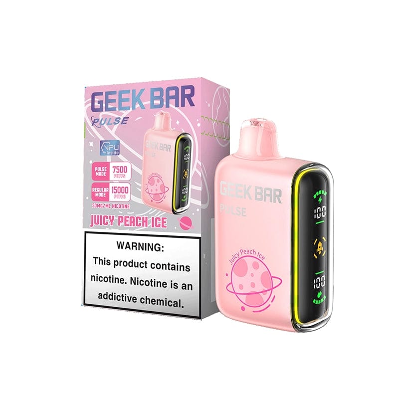 Geek Bar Disposable Vape Juicy Peach Ice' Geek Bar Pulse 15000 Disposable Vape (5%, 15000 Puffs)