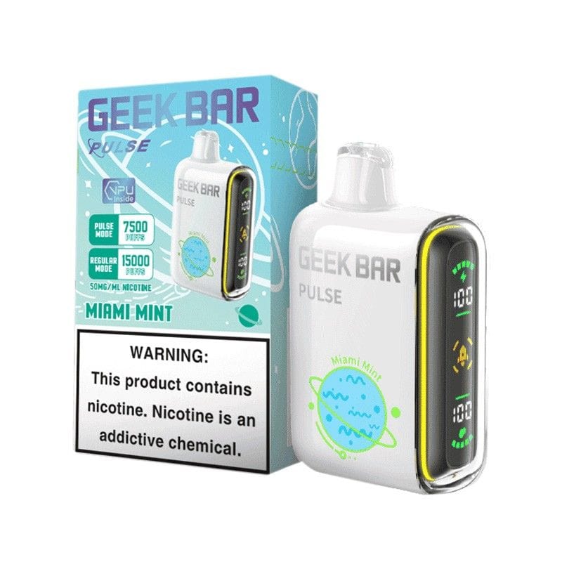 Geek Bar Disposable Vape Miami Mint Geek Bar Pulse 15000 Disposable Vape (5%, 10000 Puffs)