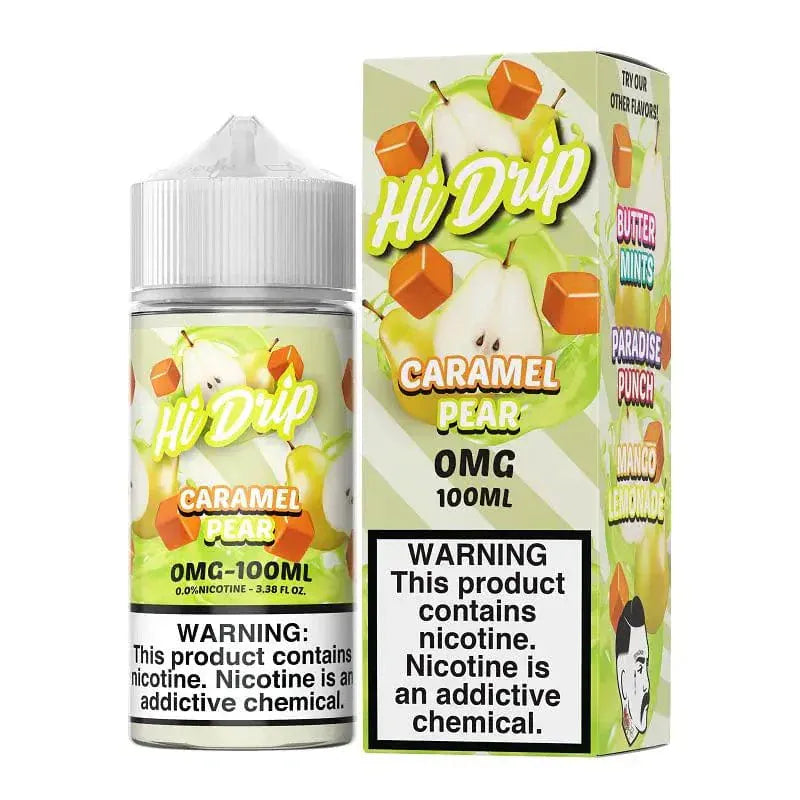 Hi-Drip 0MG 🎁 Hi-Drip Caramel Pear Vape Juice 100ml (100% off)
