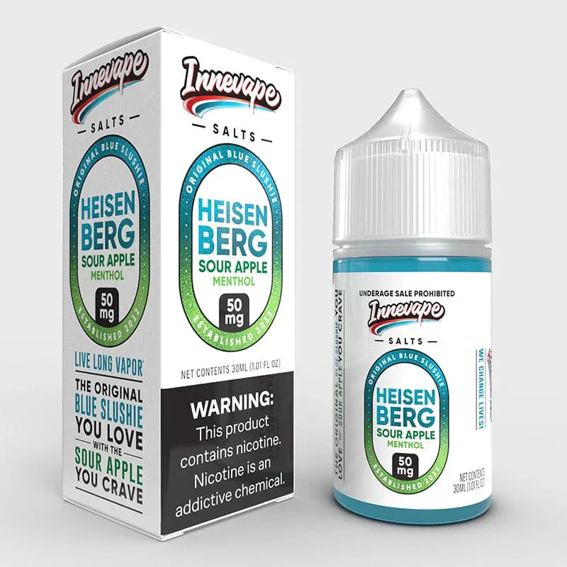 INNEVAPE 35MG 🎁 Innevape Heisenberg Sour Apple Menthol Nic Salt Vape Juice 30ml (100% off)