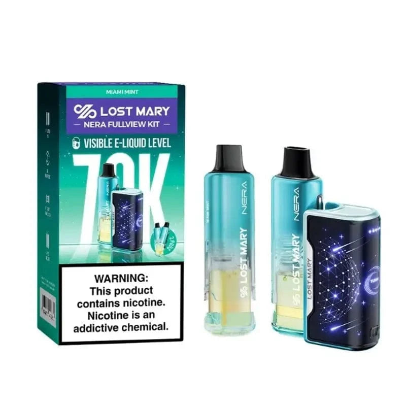 Lost Mary Disposable Vape Miami Mint Lost Mary Nera Fullview 70K Disposable Kit (5%,70000 Puffs)